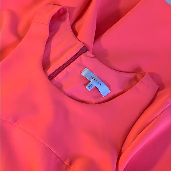 Milly- Neon Pink High-Low Flowy Top - Picture 5 of 7